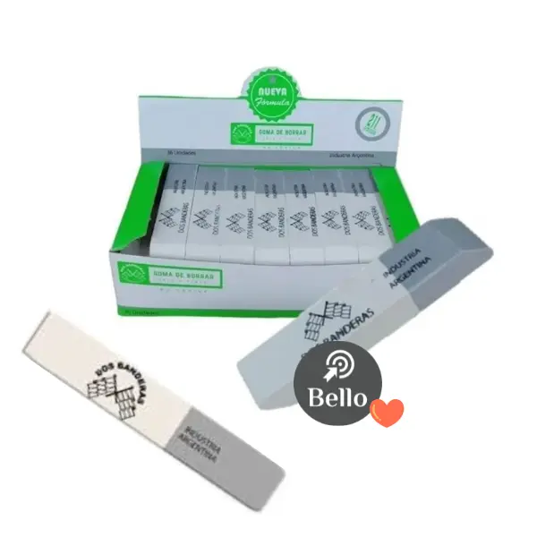 Goma de borrar 2 Banderas n211 x 36 unidades