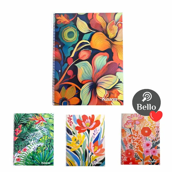 Cuaderno con espiral 21 x 29 cm  Husares 84 H. Cuadriculado