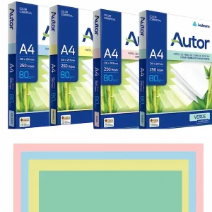 Resma A4 color Ledesma Autor 80 gr. x 250 hojas