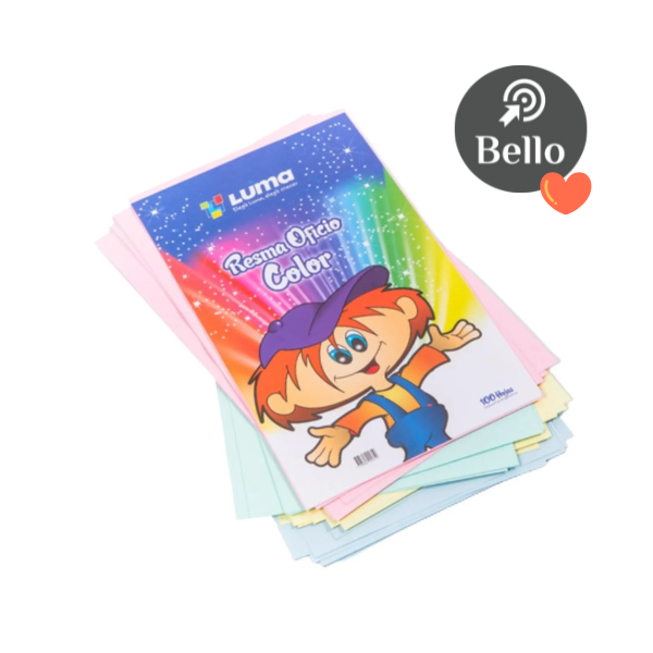 Resma oficio color Luma x 100 hojas