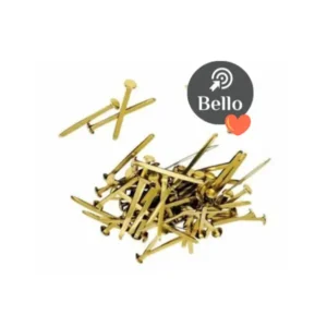 Broche dorado mariposa dos patas x 100 unidades