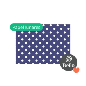 Papel plastificado Lunares Azul