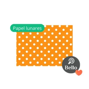 Papel plastificado Lunares Naranja