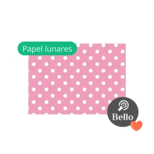 Papel plastificado Lunares Rosa