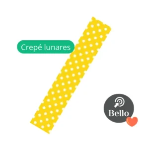Papel Crepe Lunares Amarillo