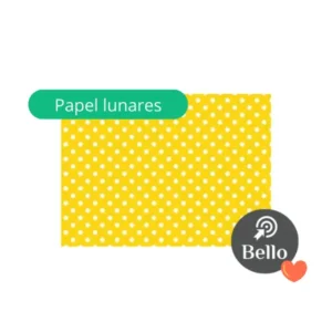 Papel plastificado Lunares Amarillo