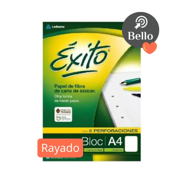 Block A4 Exito 80 hojas Rayado
