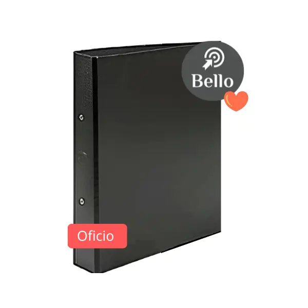 Carpeta fibra negra Fibracap Oficio