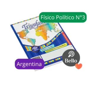 Mapas N3 Fisico politico Argentina X 40 unidades