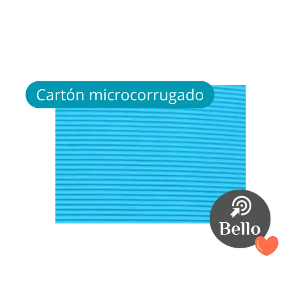 Carton Microcorrugado Celeste