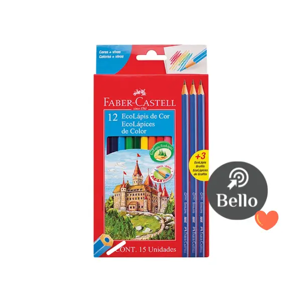 Lapices de color Faber Castell x 12 largos