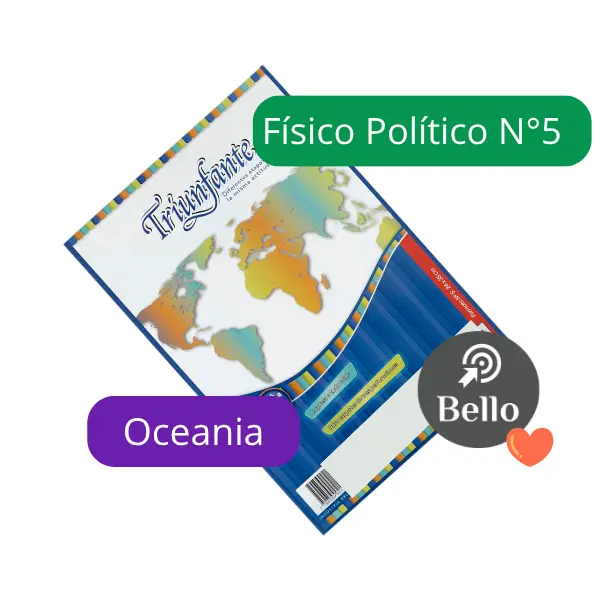 Mapas N5 Fisico politico Oceania X 20 unidades