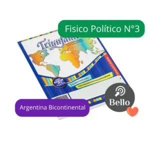 Mapas N3 Fisico politico Argentina Bicontinental X 40 unidades
